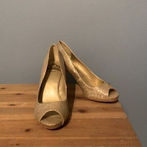 Fergalicious Gold Glitter heels
